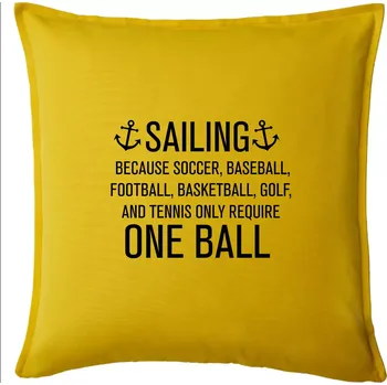 Polštář Sailing beacause one ball - Polštář 50x50 - 50x50 - Pouze potah ( Žlutá )