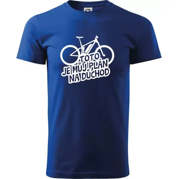 Pánské tričko Ebike plán na důchod - Triko extra velké (5-8XL) - 7XL ( Královská modrá )