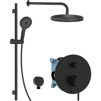 Sprchový set Kielle - Oudee Sprchový set s baterií pod omítku, pro 2 spotřebiče, s příslušenstvím a tělesem, matná černá 20602SP14