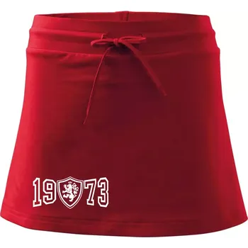 Dámská sukně Narozeninový motiv - znak - 1973 - Sportovní sukně - two in one - S ( Červená )