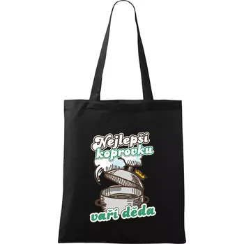 Nejlepší koprovku vaří děda - Taška bavlněná - 42 x 38 cm ( Černá )
