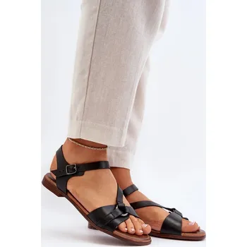 Dámské sandále Dámské sandály z přírodní kůže s nastavitelným páskem, 36 i240_193948_2:36