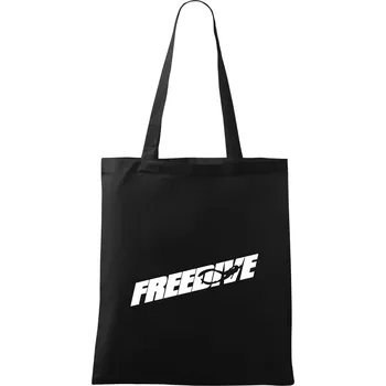 Nákupní taška Freedive - nápis s potápěčem - Taška bavlněná - 42 x 38 cm ( Černá )