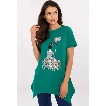 Dámská halenka Dámská halenka s potiskem zvířecího motivu a kamínky, s i240_213108_2:s