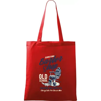 Downtown Barbershop - Taška bavlněná - 42 x 38 cm ( Červená )