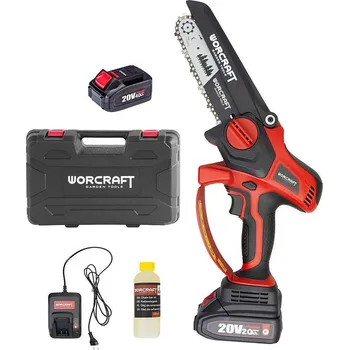 Motorová pila Aku řetězová pila mini Worcraft CHS-S20LiBPM, 1x2Ah, 1x4Ah, 20V