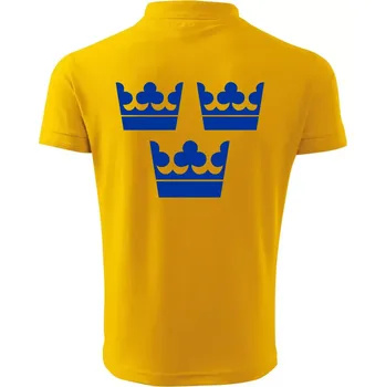 Pánská košile Švédské koruny 3x velké modré - Polokošile pánská Pique Polo 203 - 3XL ( Žlutá )