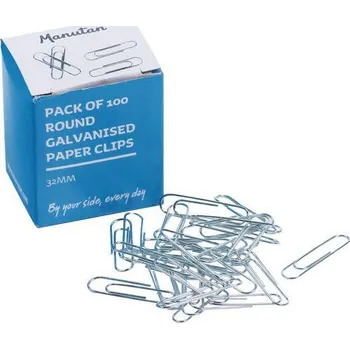 Kancelářská sponka Kancelářské sponky Manutan Expert, délka 32 mm + Prodloužená záruka na 10 let