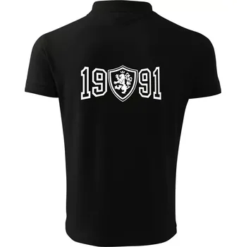 Pánská košile Narozeninový motiv - znak - 1991 - Polokošile pánská Pique Polo 203 - S ( Černá )