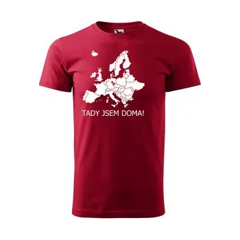 Pánská móda Tričko s potiskem Tady jsem doma: červené 3XL