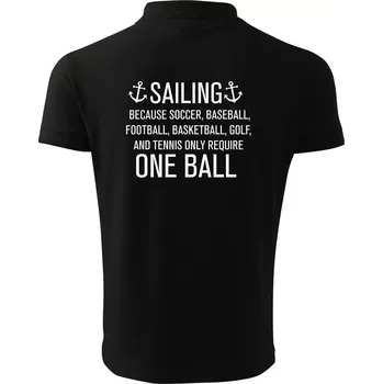 Pánská košile Sailing beacause one ball - Polokošile pánská Pique Polo 203 - 5XL ( Černá )