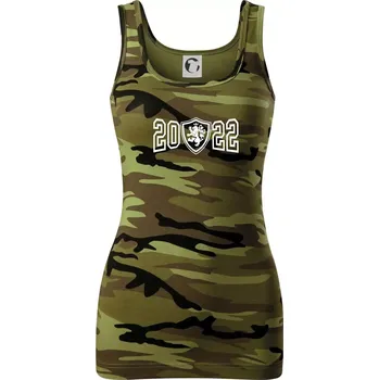 Dámské tričko Narozeninový motiv - znak - 2022 - Dámské Maskáčové tílko - S ( Zelený maskáč )