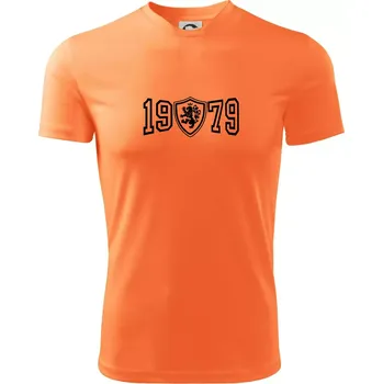 Pánské tričko Narozeninový motiv - znak - 1979 - Pánské triko Fantasy sportovní (dresovina) - M ( Neon mandarine )
