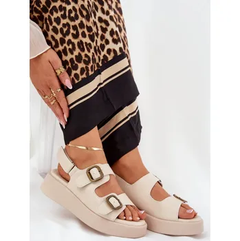 Dámské sandále Sandály na platformě z ekokože se suchým zipem, 36 i240_209888_2:36