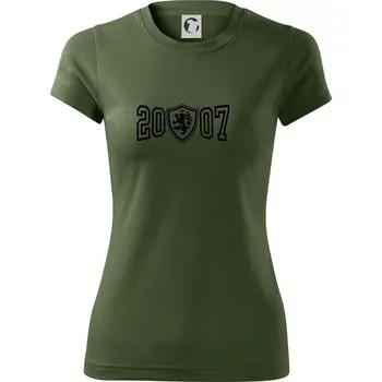 Dámské tričko Narozeninový motiv - znak - 2007 - Dámské Fantasy sportovní (dresovina) - XL ( Khaki )