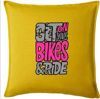 Polštář Get on your bikes - Polštář 50x50 - 50x50 - Pouze potah ( Žlutá )