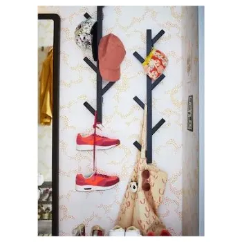 Věšák IKEA TJUSIG ČERNÝ VĚŠÁK NA OBLEČENÍ NA ZEĎ 78cm