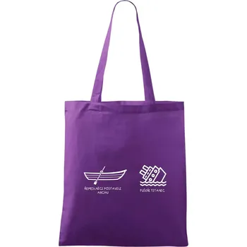 Řemeslnici postavili archu, fušeři Titanic - Taška bavlněná - 42 x 38 cm ( Fialová )