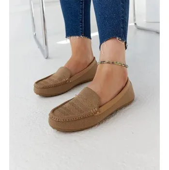 Dámské mokasíny Dámské mokasíny Solea - béžové textilní- nízký střih, 36 i240_207486_2:36