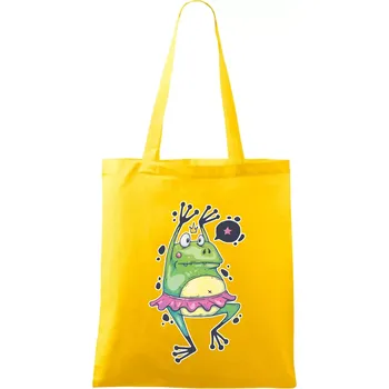 Nákupní taška Žabka baletka - Taška bavlněná - 42 x 38 cm ( Žlutá )
