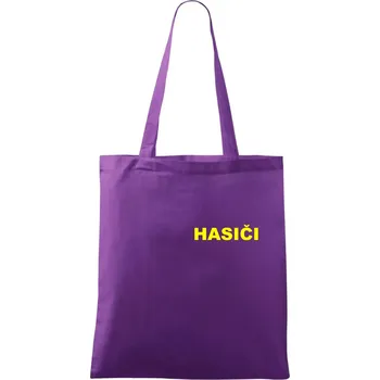 Hasiči název samostatný - Taška bavlněná - 42 x 38 cm ( Fialová )