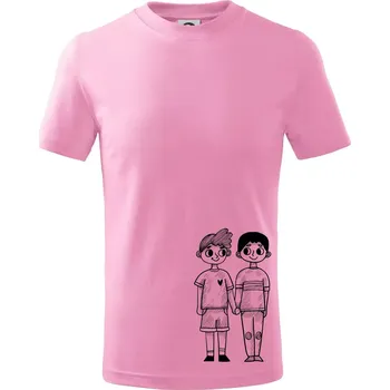 Gay pár - Tričko dětské bavlněné - 98 cm / 2 roky ( Růžová )