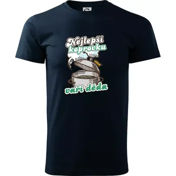 Nejlepší koprovku vaří děda - Triko extra velké (5-8XL) - 7XL ( Námořní modrá (velmi tmavá - téměř černá) )