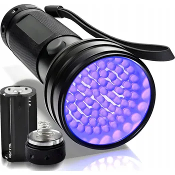 UV SVÍTILNA NA JANTAR TAKTICKÁ REFLEKTOR BANKOVEK HLINÍKOVÁ 51 LED