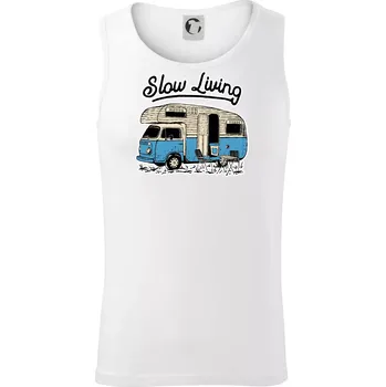 Slow living obytňák - Tílko pánské Core - S ( Bílá )