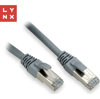 Síťový kabel LYNX FTP patch kabel Cat6, PVC, 2m, šedý