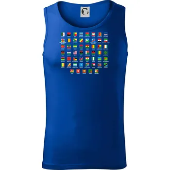 Pánské termoprádlo Vlajky států - Afrika - Tílko pánské Core - XL ( Královská modrá )