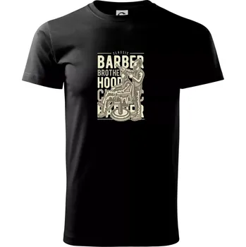 Pánské tričko Barber Brotherhood - Triko extra velké (5-8XL) - 8XL ( Černá )