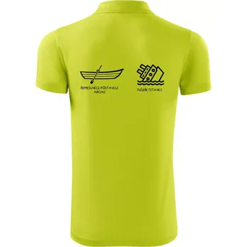 Pánská košile Řemeslnici postavili archu, fušeři Titanic - Polokošile Victory sportovní (dresovina) - L ( Limetková )