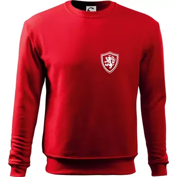 Český lev erb na prsu a na zádech - Mikina Essential dětská - 146 cm/10 let ( Červená )