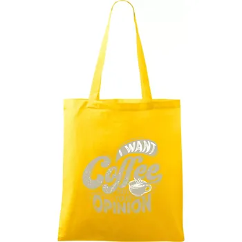 Coffee opinion - Taška bavlněná - 42 x 38 cm ( Žlutá )