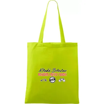 Mladá Boleslav město s tradicí - Taška bavlněná - 42 x 38 cm ( Limetková )