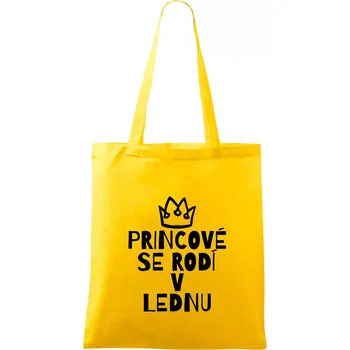 Princové se rodí v lednu - Taška bavlněná - 42 x 38 cm ( Žlutá )