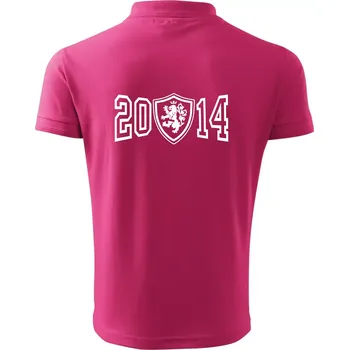 Pánská košile Narozeninový motiv - znak - 2014 - Polokošile pánská Pique Polo 203 - 2XL ( Purpurová )