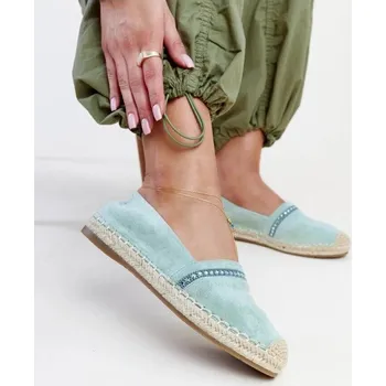 Dámské polobotky Zelené espadrilky Abia s cirkony, 37 i240_207332_2:37