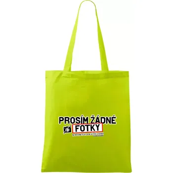 Prosím žádné fotky - fušeřina - Taška bavlněná - 42 x 38 cm ( Limetková )