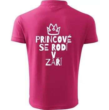 Pánská košile Princové se rodí v září - Polokošile pánská Pique Polo 203 - M ( Purpurová )