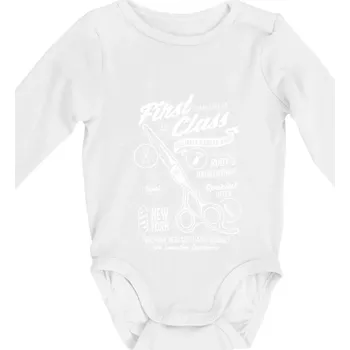 Kojenecký body First Class Barber - Body kojenecké s dlouhým rukávem - Dlouhý r. do 3 měs ( Bílá )