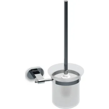WC štětka RAVAK CHROME CR 410.00 WC štětka, nástěnná, sklo, chrom