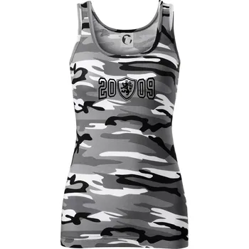 Dámské tričko Narozeninový motiv - znak - 2009 - Dámské Maskáčové tílko - M ( Šedý maskáč )