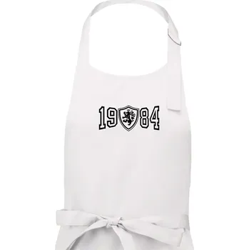 Kuchyňská zástěra Narozeninový motiv - znak - 1984 - Dámská zástěra na vaření - Univerzální velikost ( Bílá )