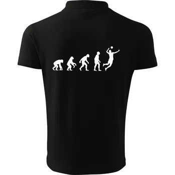 Pánská košile Evoluce volejbal smeč - Polokošile pánská Pique Polo 203 - 2XL ( Černá )