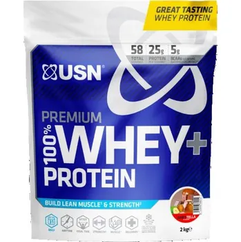 Protein USN 100% Premium Whey Bag 2000g Čokoláda + DÁREK