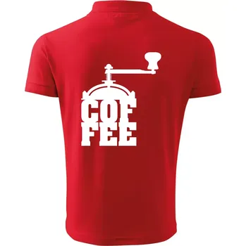 Pánská košile Coffee mlýnek - Polokošile pánská Pique Polo 203 - XL ( Červená )