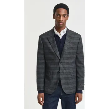 Pánské oblečení SAKO GANT GLENCHECK SUIT JACKET ANTRACIT MELANGE