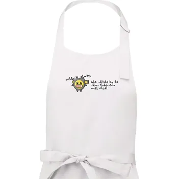 Kuchyňská zástěra Mlčeti zlato - fušeři - Pánská zástěra na vaření - Univerzální velikost ( Bílá )